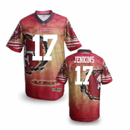 New San Francisco 49ers #17 Vernon Davis Team Color NFL Elite Fanatical Version Jerseys New San Francisco 49ers #17 Vernon Davis Team Color NFL Elite Fanatical Version Jerseys