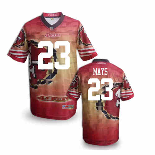 New San Francisco 49ers #23 Mays Team Color NFL Elite Fanatical Version Jerseys New San Francisco 49ers #23 Mays Team Color NFL Elite Fanatical Version Jerseys