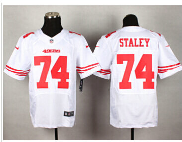 New San Francisco 49ers #74 Joe Staley White NFL Elite Jersey