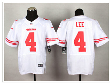 New San Francisco 49ers #4 Andy Lee White NFL Elite Jersey