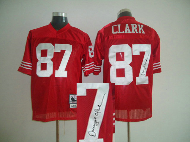 san francisco 49ers #87 clark Red Throwback Jersey(Signed Elite) san francisco 49ers #87 clark Red Throwback Jersey(Signed Elite)