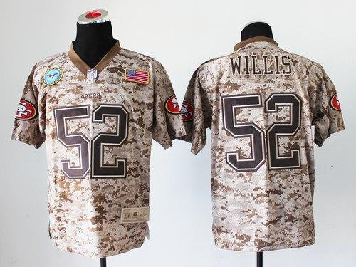 NEW San Francisco 49ers #52 Patrick Willis Camo NFL Elite USMC Jersey(USA) NEW San Francisco 49ers #52 Patrick Willis Camo NFL Elite USMC Jersey(USA)