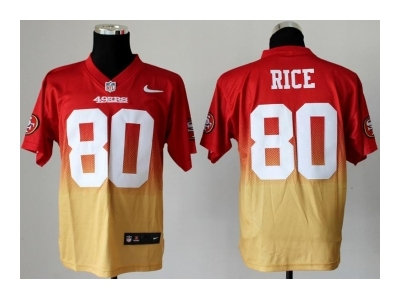 NEW San Francisco 49ers 80 jerry rice Red Yellow Drift Fashion II Elite NFL Jerseys NEW San Francisco 49ers 80 jerry rice Red Yellow Drift Fashion II Elite NFL Jerseys
