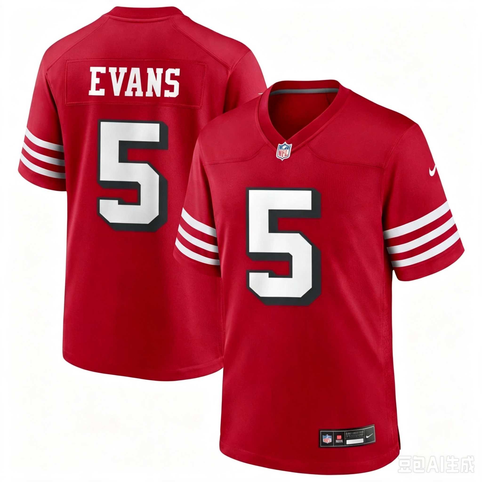 Men's San Francisco 49ers #5 Mike Evans Red Throwback Vapor Untouchable Limited Stitched Football Jersey