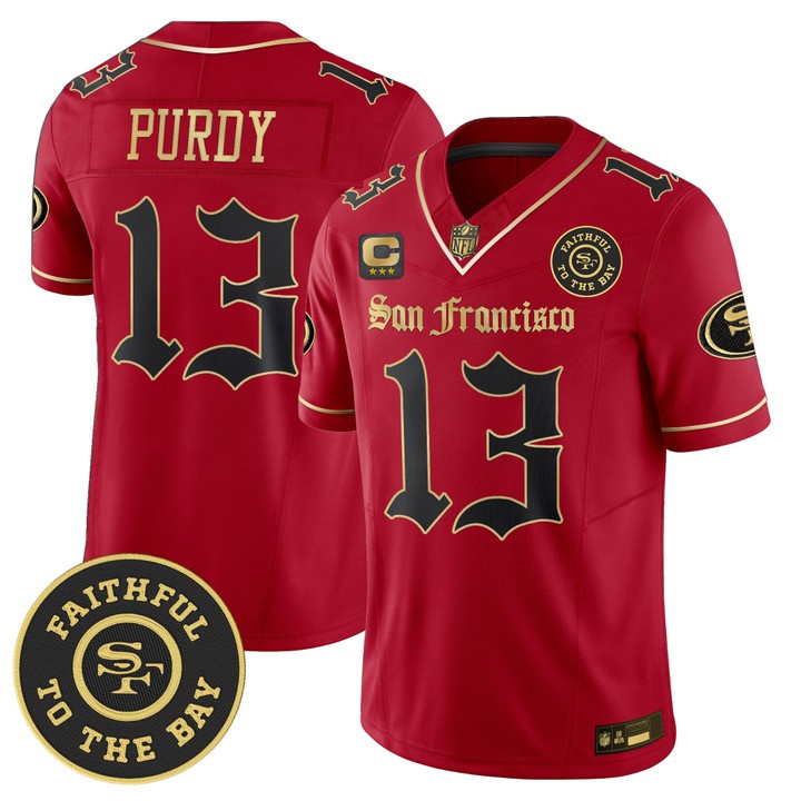 Men's San Francisco 49ers #13 Brock Purdy 'Gothic Edition' Red Black Vapor Limited Jersey