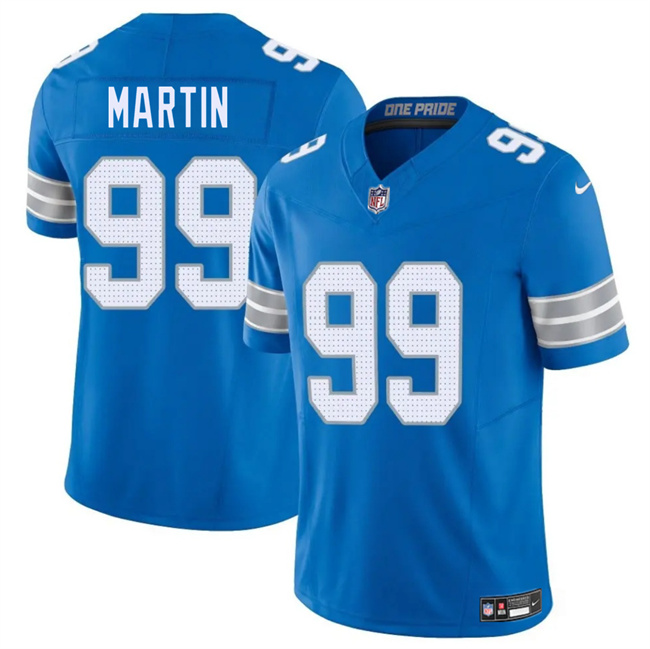 Men's Detroit Lions #99 Brodric Martin Blue 2025 F.U.S.E. Vapor Limited Stitched Jersey Men's Detroit Lions #99 Brodric Martin Blue 2025 F.U.S.E. Vapor Limited Stitched Jersey