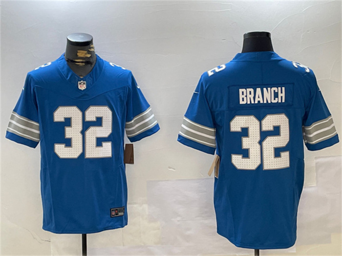 Men's Detroit Lions #32 Brian Branch Blue 2024 F.U.S.E. Vapor Limited Stitched Jersey Men's Detroit Lions #32 Brian Branch Blue 2024 F.U.S.E. Vapor Limited Stitched Jersey