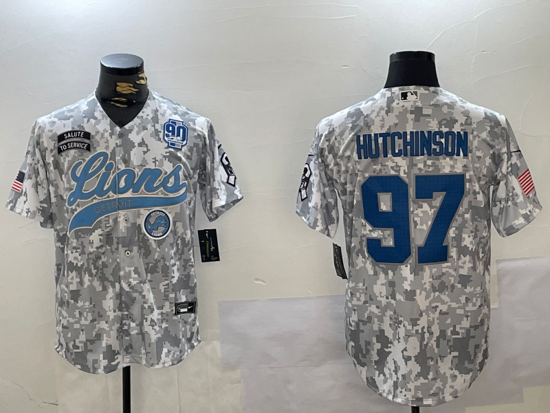 Men's Detroit Lions #97 Aidan Hutchinson 2024 Arctic Camo Salute To Service Stitched Baseball Jersey 6 Men's Detroit Lions #97 Aidan Hutchinson 2024 Arctic Camo Salute To Service Stitched Baseball Jersey 6