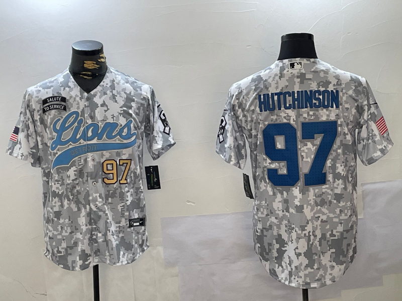Men's Detroit Lions #97 Aidan Hutchinson 2024 Arctic Camo Salute To Service Stitched Baseball Jersey 2 Men's Detroit Lions #97 Aidan Hutchinson 2024 Arctic Camo Salute To Service Stitched Baseball Jersey 2