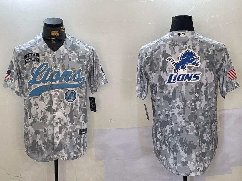 Men's Detroit Lions Team Big Logo 2024 Arctic Camo Salute To Service Stitched Baseball Jersey 1 Men's Detroit Lions Team Big Logo 2024 Arctic Camo Salute To Service Stitched Baseball Jersey 1