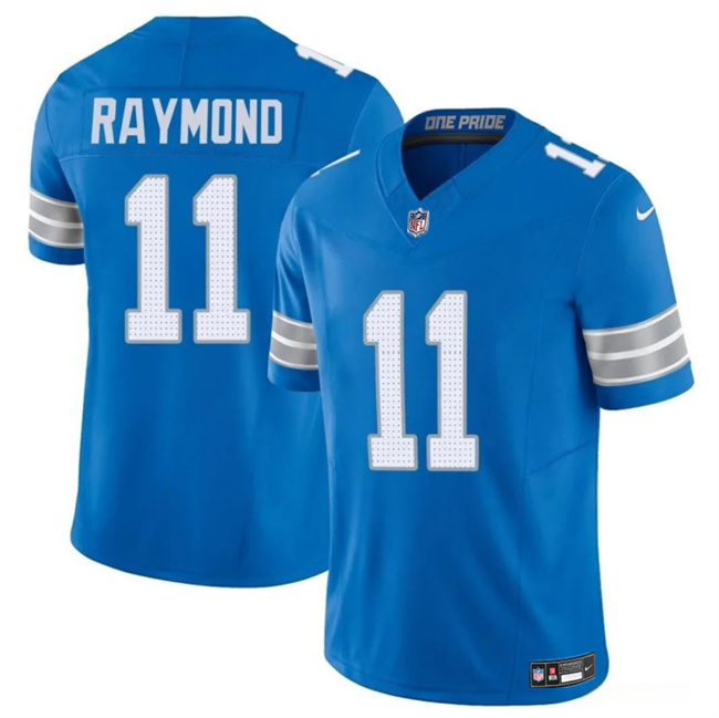 Men's Detroit Lions #11 Kalif Raymond Blue 2024 F.U.S.E. Vapor Limited Stitched Jersey Men's Detroit Lions #11 Kalif Raymond Blue 2024 F.U.S.E. Vapor Limited Stitched Jersey