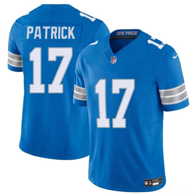 Men's Detroit Lions #17 Tim Patrickn Blue 2024 F.U.S.E. Vapor Limited Stitched Jersey Men's Detroit Lions #17 Tim Patrickn Blue 2024 F.U.S.E. Vapor Limited Stitched Jersey