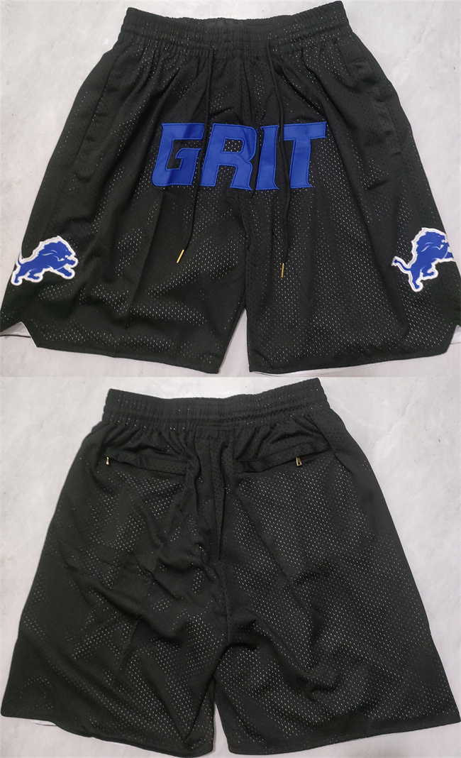 Men's Detroit Lions Black Shorts Men's Detroit Lions Black Shorts