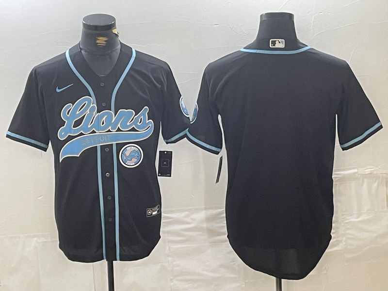 men's detroit lions blank black cool base stitched baseball jersey_副本 men's detroit lions blank black cool base stitched baseball jersey_副本