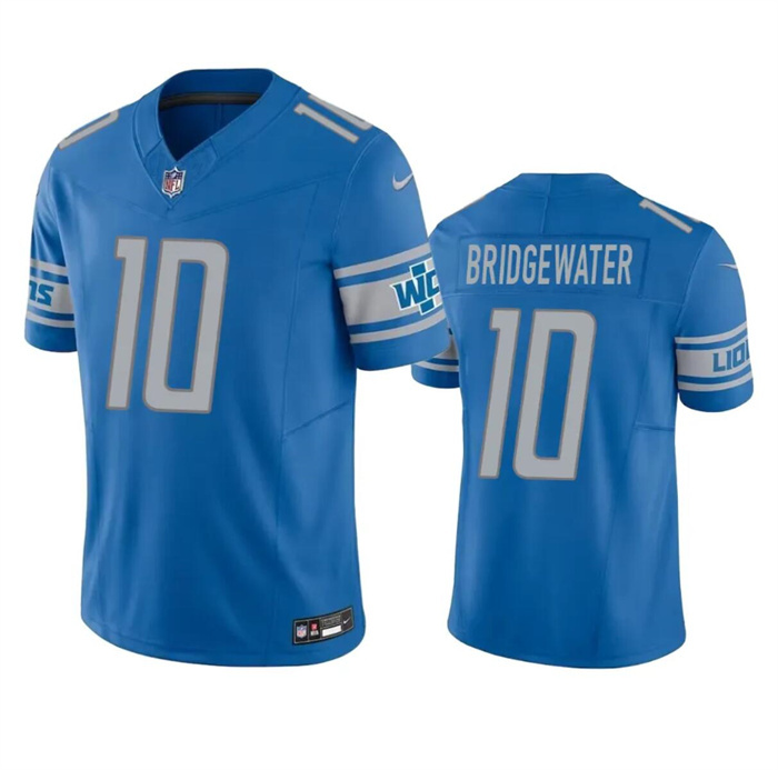 Men's Detroit Lions #10 Teddy Bridgewater Blue 2023 F.U.S.E. Vapor Untouchable Limited Stitched Jersey Men's Detroit Lions #10 Teddy Bridgewater Blue 2023 F.U.S.E. Vapor Untouchable Limited Stitched Jersey