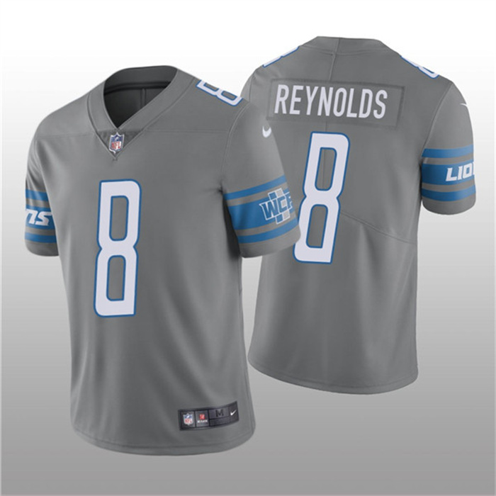 Men's Detroit Lions #8 Josh Reynolds Grey Vapor Untouchable Limited Stitched Jersey Men's Detroit Lions #8 Josh Reynolds Grey Vapor Untouchable Limited Stitched Jersey