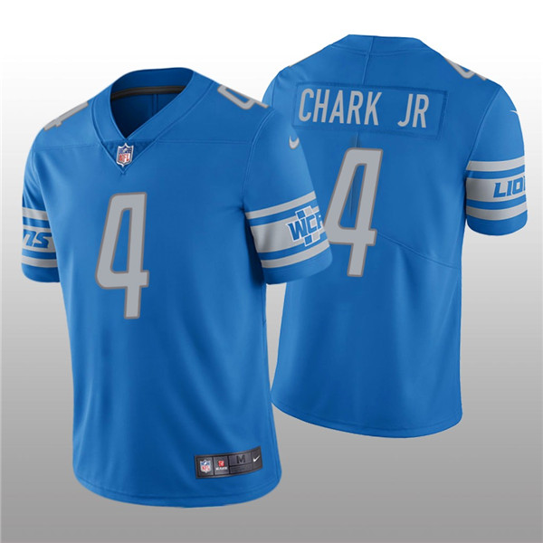 Men's Detroit Lions #4 DJ Chark Jr. Blue Vapor Untouchable Limited Stitched Jersey Men's Detroit Lions #4 DJ Chark Jr. Blue Vapor Untouchable Limited Stitched Jersey