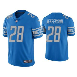 Men's Blue Detroit Lions #28 Jermar Jefferson Vapor Untouchable Limited Stitched Jersey Men's Blue Detroit Lions #28 Jermar Jefferson Vapor Untouchable Limited Stitched Jersey
