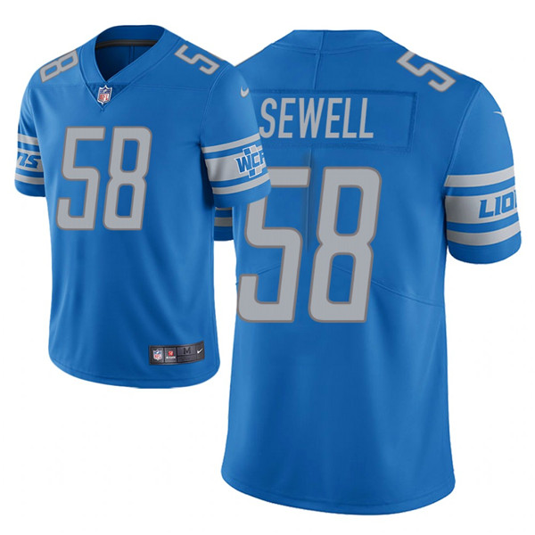 Men's Lions #58 Penei Sewell 2021 NFL Draft Vapor Limited Jersey - Light Blue Men's Lions #58 Penei Sewell 2021 NFL Draft Vapor Limited Jersey - Light Blue