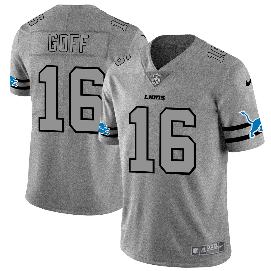 Detroit Lions #16 Jared Goff Men's Nike Gray Gridiron II Vapor Untouchable Limited NFL Jersey Detroit Lions #16 Jared Goff Men's Nike Gray Gridiron II Vapor Untouchable Limited NFL Jersey