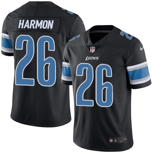 Nike Lions #26 Duron Harmon Black Men's Stitched NFL Limited Rush Jersey Nike Lions #26 Duron Harmon Black Men's Stitched NFL Limited Rush Jersey