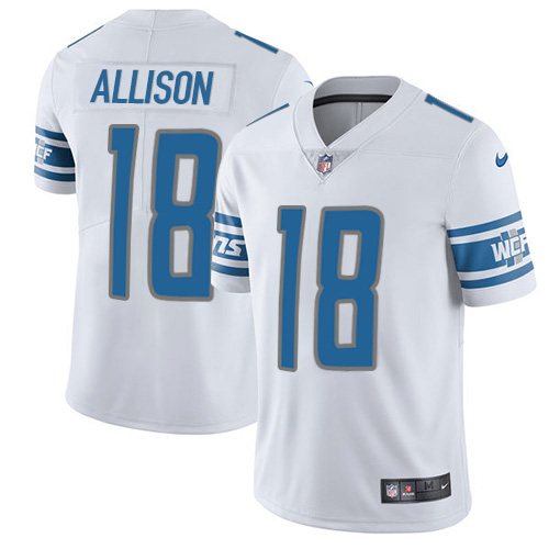 Nike Lions #18 Geronimo Allison White Men's Stitched NFL Vapor Untouchable Limited Jersey Nike Lions #18 Geronimo Allison White Men's Stitched NFL Vapor Untouchable Limited Jersey