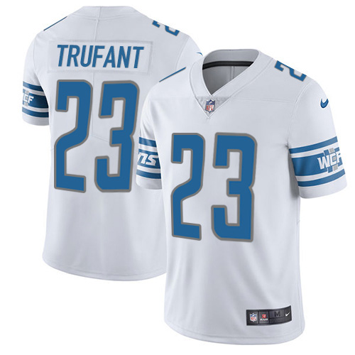 Nike Lions #23 Desmond Trufant White Men's Stitched NFL Vapor Untouchable Limited Jersey Nike Lions #23 Desmond Trufant White Men's Stitched NFL Vapor Untouchable Limited Jersey