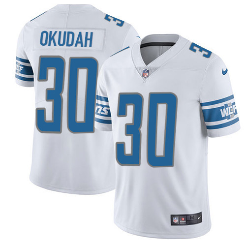 Nike Lions #30 Jeff Okudah White Men's Stitched NFL Vapor Untouchable Limited Jersey Nike Lions #30 Jeff Okudah White Men's Stitched NFL Vapor Untouchable Limited Jersey