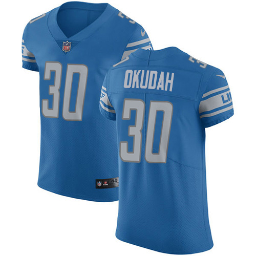Nike Lions #30 Jeff Okudah Blue Team Color Men's Stitched NFL Vapor Untouchable Elite Jersey Nike Lions #30 Jeff Okudah Blue Team Color Men's Stitched NFL Vapor Untouchable Elite Jersey