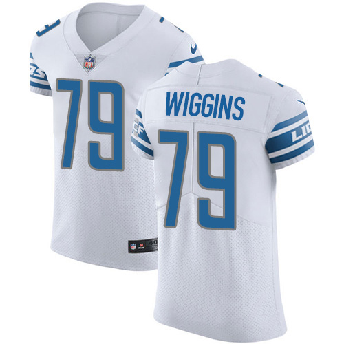 Nike Lions #79 Kenny Wiggins White Men's Stitched NFL New Elite Jersey Nike Lions #79 Kenny Wiggins White Men's Stitched NFL New Elite Jersey