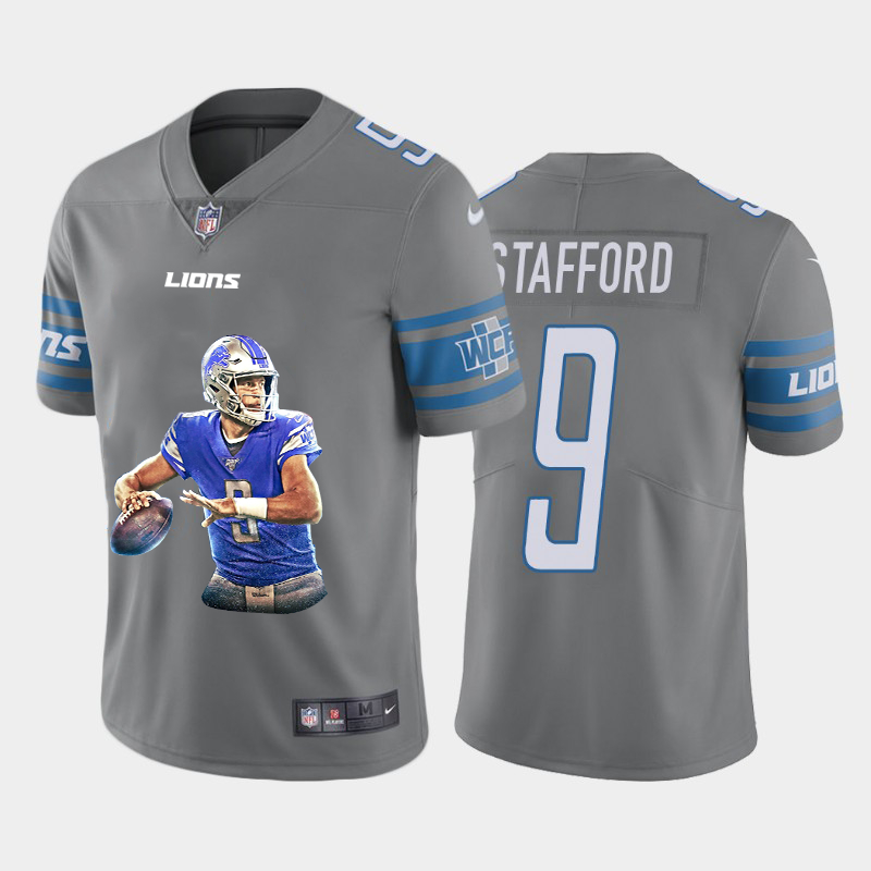 Nike Lions 9 Matthew Stafford Gray Player Name Logo Vapor Untouchable Limited Jersey Nike Lions 9 Matthew Stafford Gray Player Name Logo Vapor Untouchable Limited Jersey