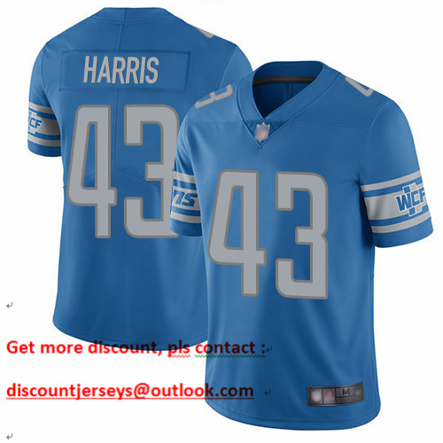Lions #43 Will Harris Blue Team Color Men's Stitched Football Vapor Untouchable Limited Jersey Lions #43 Will Harris Blue Team Color Men's Stitched Football Vapor Untouchable Limited Jersey