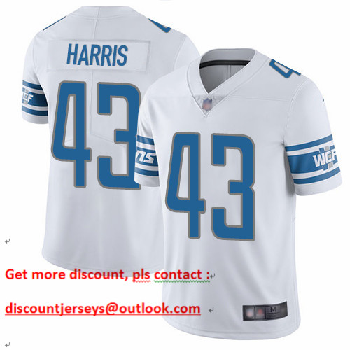 Lions #43 Will Harris White Men's Stitched Football Vapor Untouchable Limited Jersey Lions #43 Will Harris White Men's Stitched Football Vapor Untouchable Limited Jersey