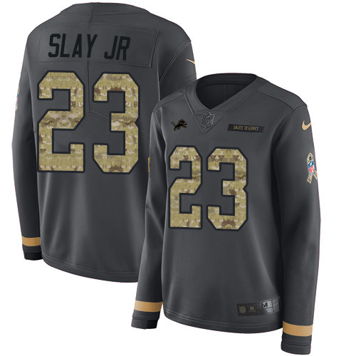 Nike Lions #23 Darius Slay Jr Anthracite Salute to Service Nike Lions #23 Darius Slay Jr Anthracite Salute to Service