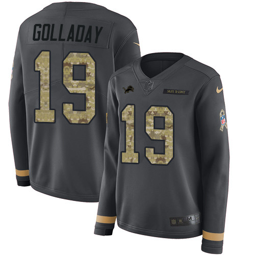 Nike Lions #19 Kenny Golladay Anthracite Salute to Service Nike Lions #19 Kenny Golladay Anthracite Salute to Service