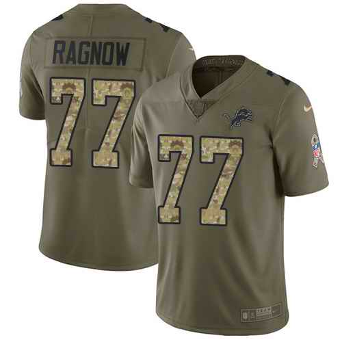 Nike Lions 77 Frank Ragnow Olive Camo Salute To Service Limited Jersey Nike Lions 77 Frank Ragnow Olive Camo Salute To Service Limited Jersey