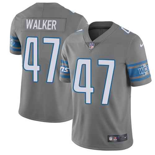 Nike Lions 47 Tracy Walker Gray Color Rush Limited Jersey Nike Lions 47 Tracy Walker Gray Color Rush Limited Jersey