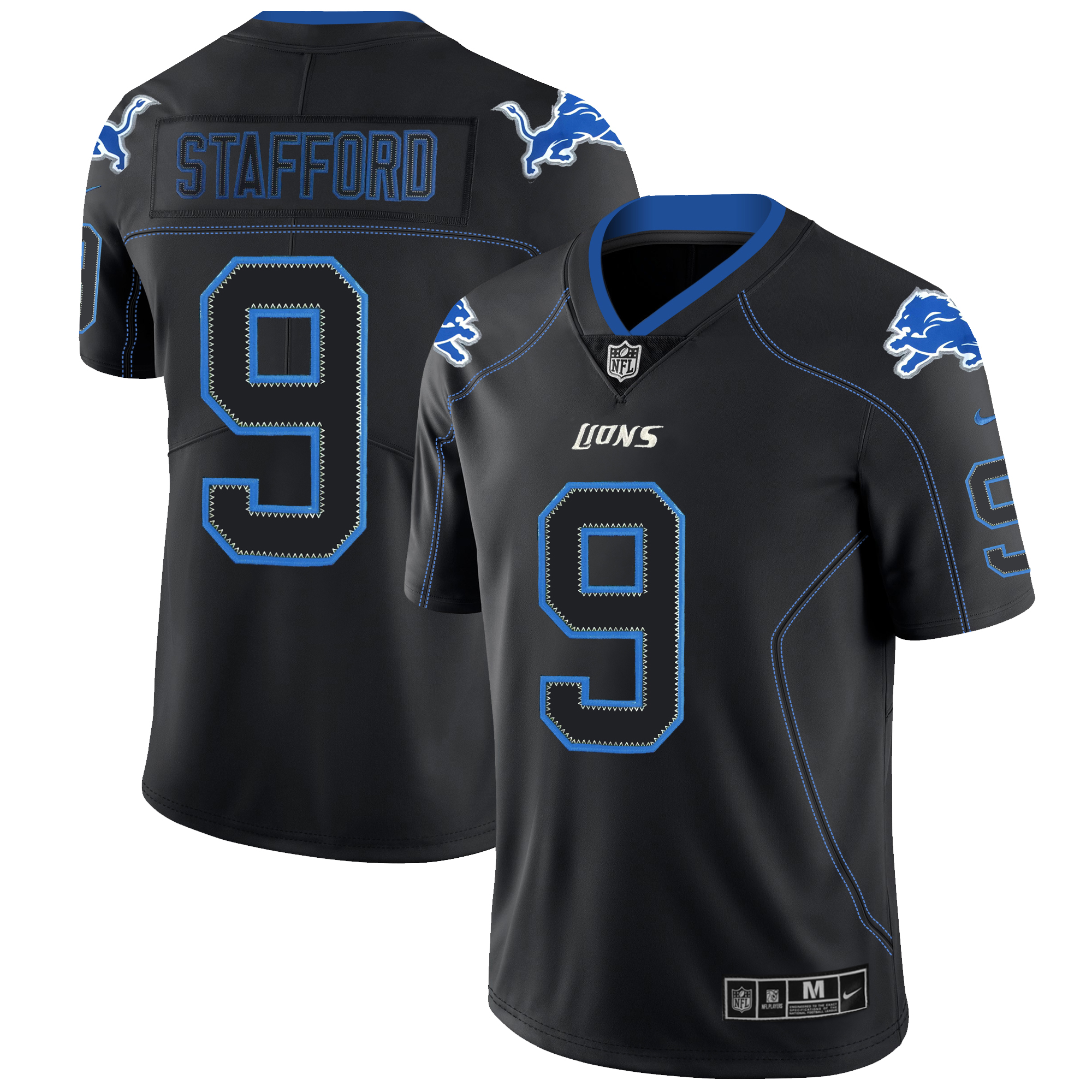 Nike Lions 9 Matthew Stafford Black Shadow Legend Limited Jersey Nike Lions 9 Matthew Stafford Black Shadow Legend Limited Jersey