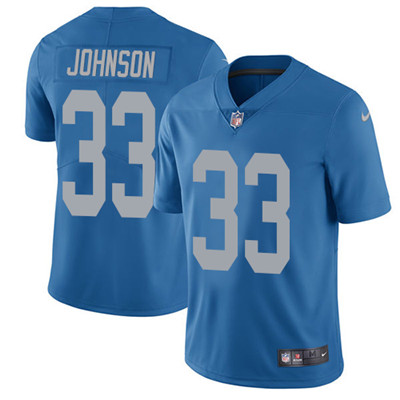Nike Lions #33 Kerryon Johnson Blue Throwback Men's Stitched NFL Vapor Untouchable Limited Jersey Nike Lions #33 Kerryon Johnson Blue Throwback Men's Stitched NFL Vapor Untouchable Limited Jersey
