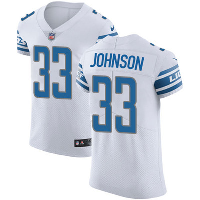 Nike Lions #33 Kerryon Johnson White Men's Stitched NFL Vapor Untouchable Elite Jersey Nike Lions #33 Kerryon Johnson White Men's Stitched NFL Vapor Untouchable Elite Jersey