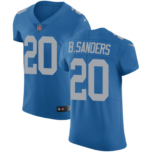 Nike Lions #20 Barry Sanders Blue Throwback Men's Stitched NFL Vapor Untouchable Elite Jersey Nike Lions #20 Barry Sanders Blue Throwback Men's Stitched NFL Vapor Untouchable Elite Jersey