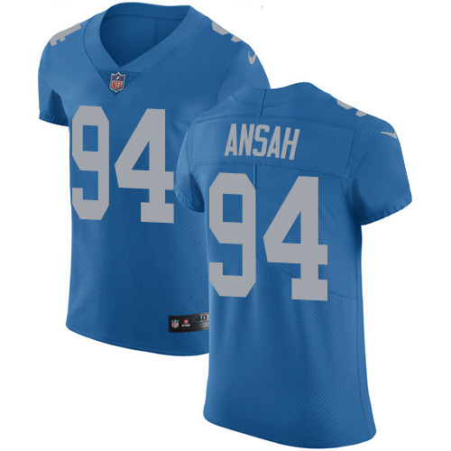 Nike Lions #94 Ziggy Ansah Blue Throwback Men's Stitched NFL Vapor Untouchable Elite Jersey Nike Lions #94 Ziggy Ansah Blue Throwback Men's Stitched NFL Vapor Untouchable Elite Jersey