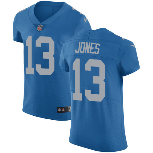Nike Lions #13 T.J. Jones Blue Throwback Men's Stitched NFL Vapor Untouchable Elite Jersey Nike Lions #13 T.J. Jones Blue Throwback Men's Stitched NFL Vapor Untouchable Elite Jersey