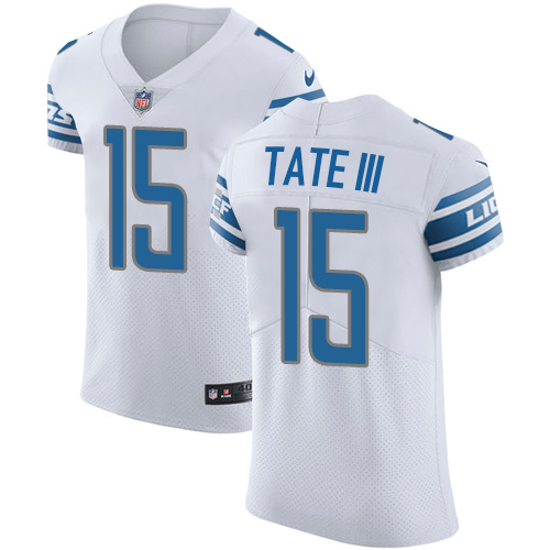 Nike Lions #15 Golden Tate III White Men's Stitched NFL Vapor Untouchable Elite Jersey Nike Lions #15 Golden Tate III White Men's Stitched NFL Vapor Untouchable Elite Jersey