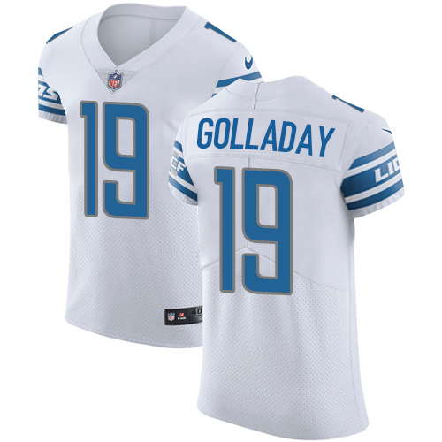 Nike Lions #19 Kenny Golladay White Men's Stitched NFL Vapor Untouchable Elite Jersey Nike Lions #19 Kenny Golladay White Men's Stitched NFL Vapor Untouchable Elite Jersey