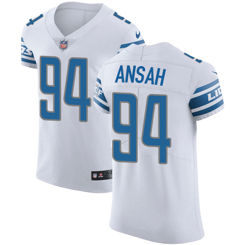 Nike Lions #94 Ziggy Ansah White Men's Stitched NFL Vapor Untouchable Elite Jersey Nike Lions #94 Ziggy Ansah White Men's Stitched NFL Vapor Untouchable Elite Jersey