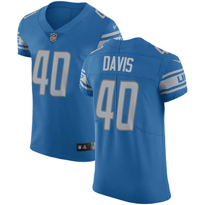 Nike Lions #40 Jarrad Davis Blue Team Color Men's Stitched NFL Vapor Untouchable Elite Jersey Nike Lions #40 Jarrad Davis Blue Team Color Men's Stitched NFL Vapor Untouchable Elite Jersey