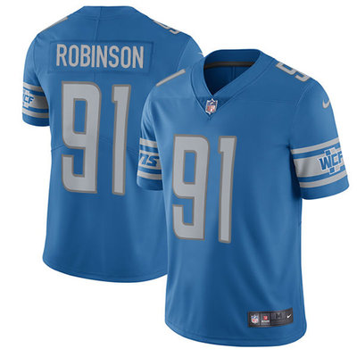 Nike Lions #91 A'Shawn Robinson Blue Team Color Men's Stitched NFL Vapor Untouchable Limited Jersey Nike Lions #91 A'Shawn Robinson Blue Team Color Men's Stitched NFL Vapor Untouchable Limited Jersey