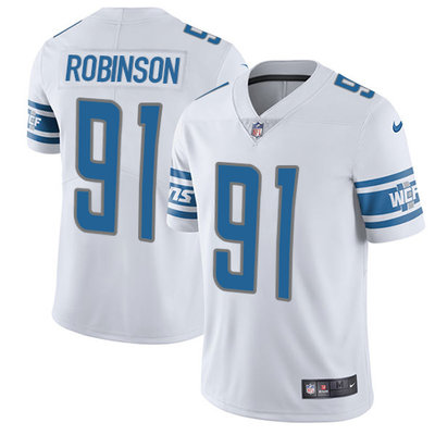 Nike Lions #91 A'Shawn Robinson White Men's Stitched NFL Vapor Untouchable Limited Jersey Nike Lions #91 A'Shawn Robinson White Men's Stitched NFL Vapor Untouchable Limited Jersey