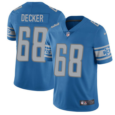 Nike Lions #68 Taylor Decker Blue Team Color Men's Stitched NFL Limited Jersey Nike Lions #68 Taylor Decker Blue Team Color Men's Stitched NFL Limited Jersey
